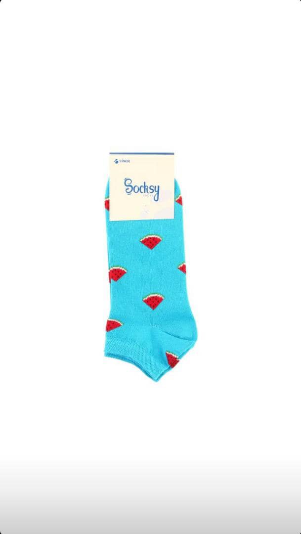 Ankle-length socks With watermelon Print