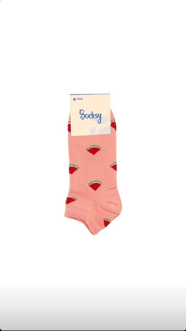 Ankle-length socks With watermelon Print