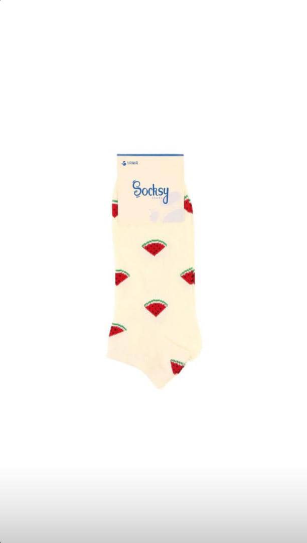 Ankle-length socks With watermelon Print