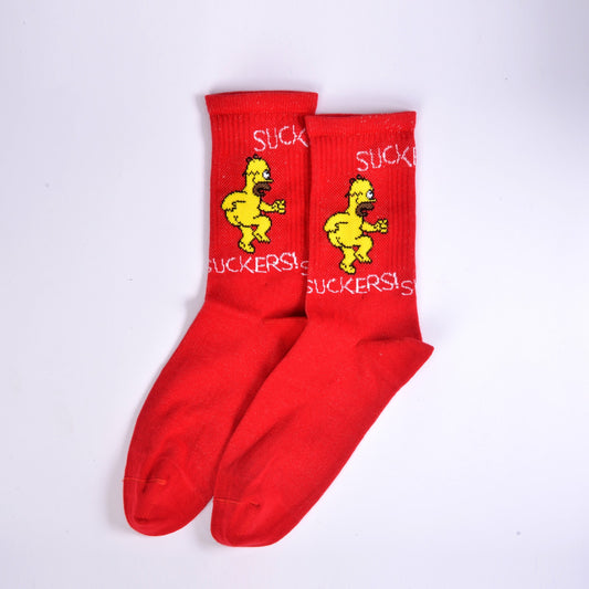 Men's Socks with Sipmle Print