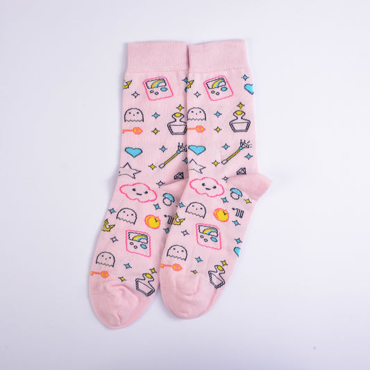 Socks with multiple print