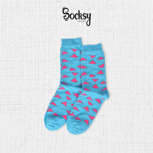 Women's Socks with Triangle Print  Design