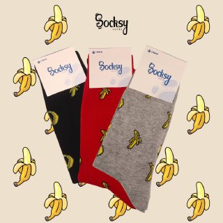 Women's Socks With Banana Peeler Print