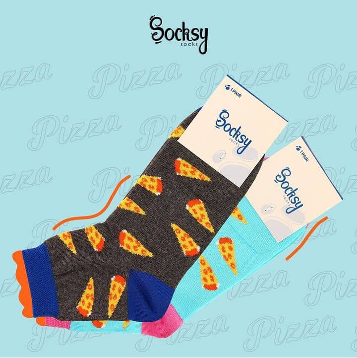 Socks with Pizza print