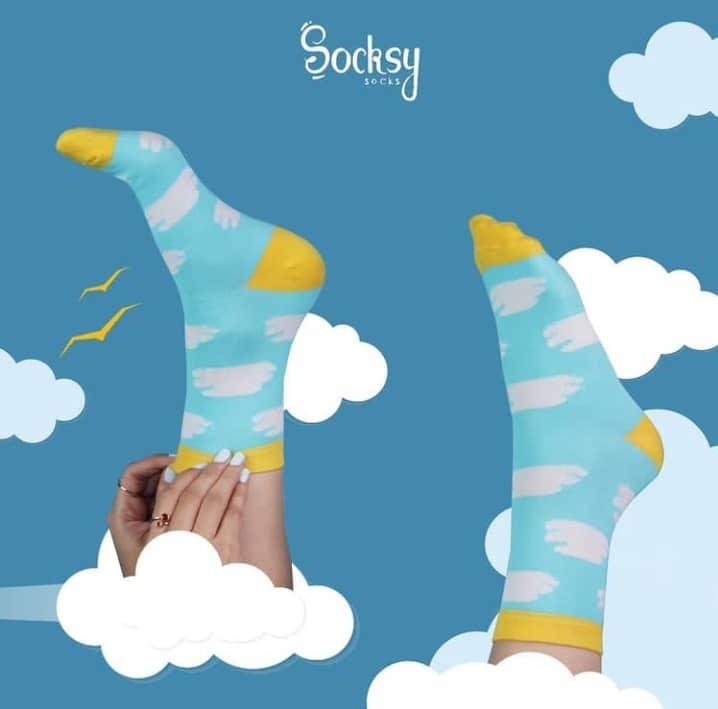 Socks with Cloud print