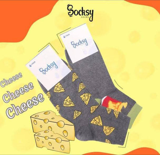 Women's Socks with cheese print