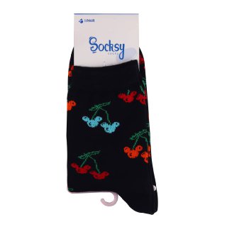 Women's Socks With Cherry Print