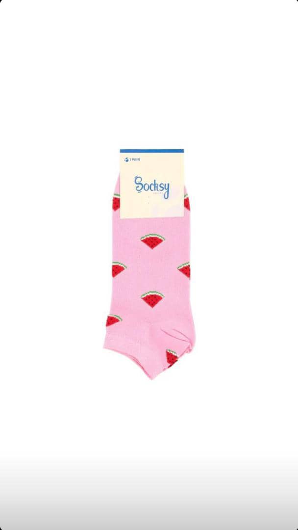 Ankle-length socks With watermelon Print